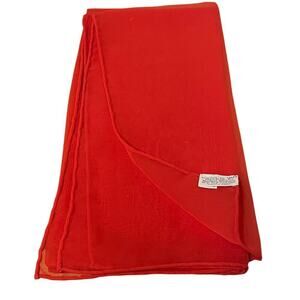 Vintage 1950s Vera Neumann Red Sheer Scarf | Rare Pre-Copyright, Hand-Rolled 22"